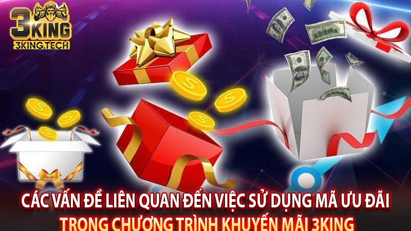 Các vấn đề liên quan đến việc sử dụng mã ưu đãi trong chương trình khuyến mãi 3King